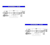 2X ATE Tubo Frenante Anteriore Per VW Polo 6R 6C 1.2 TSI 6R_ 1.4 1.6 TDI