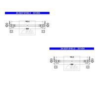 2X ATE Tubo Frenante Posteriore Per Audi A4 8D2 B5 1.6 1.8 8D5 4E2 4E8 4.2