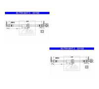 2X ATE Tubo Frenante Posteriore Per MINI Mini R56 Cooper One R57 R59 John