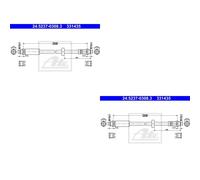 2x ATE Tubo Freno Assale Anteriore per Audi A4 8E2 B6 2.0 1.6 8EC B7 8E5 1.9 Tdi