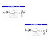 2x ATE Tubo Freno Assale Posteriore per VW Crafter 30-50 Scatola 2E_2.5 Tdi 2.0