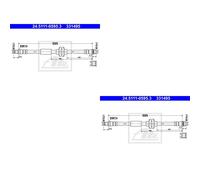 2x ATE Tubo Freno Posteriore per Renault Master III Scatola Fv 2.3 DCI 150 Fwd