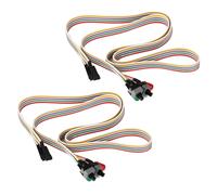 2X ATX Scheda Madre del Computer PC Cavo di Alimentazione 2 Accensione con Luce LED Accesa / Spenta / Ripristinata
