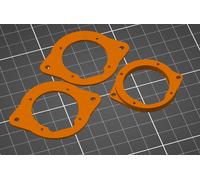 2x Audi A5 S5 8T STAFFA TWEETER + 1x ADATTATORE SUPPORTO ALTOPARLANTE CENTRALE