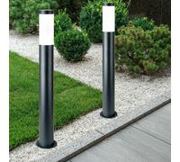 2x Außenstehlampe Lampada da Giardino Zoccolo Esterno Piantana Antracite H 80cm [EEK: Inaditato]