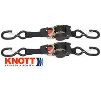 2x Autom. Spanngurt Knott Zurrfix Plus 500 Cinghia Fissaggio 1,8m 25mm
