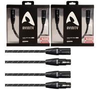 2X Avinity Cavo Adattatore 0,5M XLR-Maschio A XLR-Femmina Cavo Di Estensione DJ