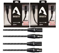 2x Avinity Cavo Adattatore 1,5m XLR Per Boccola XLR Cavo di Estensione Dj