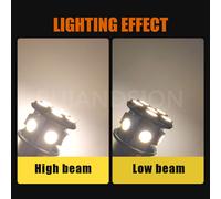 2x BA20D H6 5050 12 LED Della Lampadina Del Faro Del Motociclo 6V 6000K 4300K