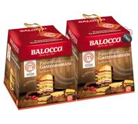 2X Balocco Panettone Gastronomico Base per Farciture Salate, Senza Canditi e Uvetta 800g (2023) con Portachiavi CAIYA® [2 Panettoni]