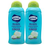 2x Balsamo Con Crema Rigenerante COCCO Per Capelli Lunghi e Fini. Agisce Sul Capello Dalla Radice Alla Punta, Mantenendo La Sua Vitalità e Lucentezza 500ml