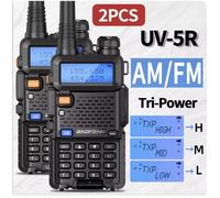 2X BAOFENG UV-5R RICETRASMITTENTE VHF/UHF DUAL BAND RADIO 136-174 400-480 MHZ