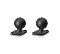 2X Base di Montaggio un Rombo nel Alluminio con Base di Montaggio per Moto con Testa un Sfera nel Gomma da 1,5 Pollici per Dispositivi di Navigazione