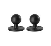 2X Base di Montaggio Universale Rotonda AMPS da 1,5 Pollici con Base In Alluminio Rivestita con Testa A Sfera In Gomma VIN-C-003