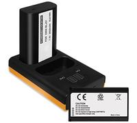 2x Batteria 2650 mAh + Caricabatterie doppio (USB, mit LCD) Per DMW-BLJ31 Compatibile con Panasonic Lumix DC-S1, S1R, S1H - incl. cavo micro USB (è possibile caricare 2 batterie contemporaneamente)