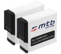 2x Batteria AABAT-001 per GoPro Hero 5 Black, Hero6 Black - 1250 mAh