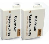 Batteria HQ BLUMAX GOLD LP-E8 ricambio CANON EOS 550D 600D 650D EOS 700D 1300mAH