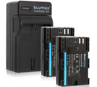 2x Batteria Blumax LP-E6 2000mah + caricabatteria per Canon EOS 60D 7D 6D 5D MK2