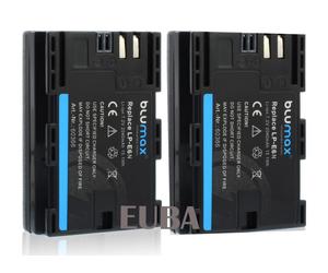 2x Batteria BLUMAX Maggiorata PREMIUM Canon LP-E6N EOS 6D 70D 80D MARK IV MARK4