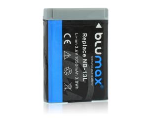 2x Batteria BLUMAX PREMIUM ricambi CANON NB-13L PowerShot G7X G5X G9X G7X MARKII
