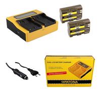 2x Batteria + Caricabatteria 4in1 Professionale per Canon EOS 50d Digital Slr