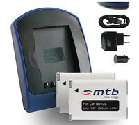 2x Batteria + Caricabatteria (USB/Auto/Corrente) per Canon NB-12L NB12LH / PowerShot N100 / G1 X Mark II/Legria, Vixia Mini X