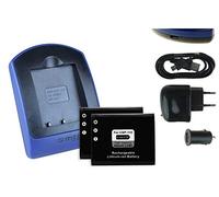 2x Batteria + Caricabatteria (USB/Auto/Corrente) per Casio NP-110 / Exilim EX-FC200S Z2000 Z2300... / JVC Everio... - v. lista