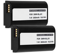 2x Batteria Compatibile con DMW-BLJ31 Compatibile con Panasonic Lumix DC-S1, S1R, S1H [Li-Ion - 2650mAh - 7.4V - 100% compatibile]