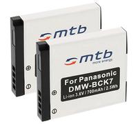 2x Batteria DMW-BCK7 Compatibile con Panasonic Lumix DMC-FP5, FP7, FT20, FT25, FS16, FS18, FS22, FS28... vedi descrizione!