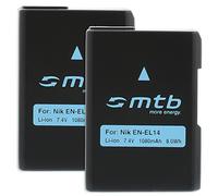 2x Batteria EN-EL14 Compatibile con Nikon Df, D3100, D3200, D5100, D5200, D5300, P7000, P7100, P7700, P7800 -INFOCHIP-