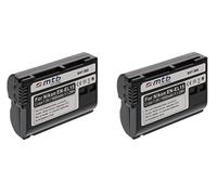 2x Batteria EN-EL15 Compatibile con Nikon 1V1, D500, D600, D610, D750, D800€, D810(A/E), D850, D7000, D7100, D7200, D7500 (mit Infochip)