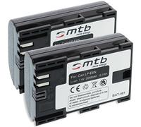 2x Batteria LP-E6N (2040mAh) per Canon EOS 5D Mark III / 7D Mark II, 60D, 70D, 80D / XC10 / WTF-E5, E7 [con infochip più recente - giugno 2016]