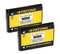 2x Batteria Patona 3,7V 500mAh per Samsung AQ100,DV100,DV101,DV150,DV150F,DV90