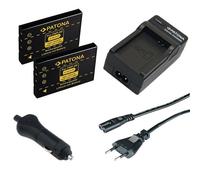 2x Batteria Patona + caricabatteria casa/auto per HP Photosmart R717,R725,R727