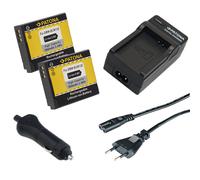 2x Batteria Patona + caricabatteria casa/auto per Panasonic Lumix DMC-ZS30W
