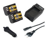 2x Batteria Patona + caricabatteria casa/auto per Pentax K-7 SLR,K7 DSLR,645D