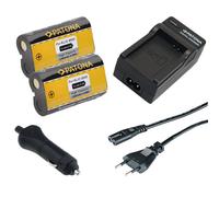 2x Batteria Patona + caricabatteria casa/auto per Ricoh Caplio R1,R1s,R2,Rz1,R1v