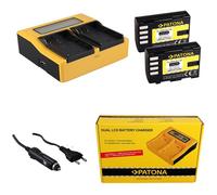 2x Batteria Patona + caricabatteria DOPPIO LCD per Panasonic Lumix DMC-GH4A