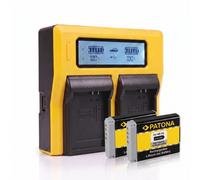 2x Batteria Patona + caricabatteria DUAL LCD per Canon PowerShot G5 X Mark II