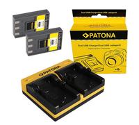 2x Batteria Patona + Caricabatteria Dual USB per Canon PowerShot S100,S110,S200