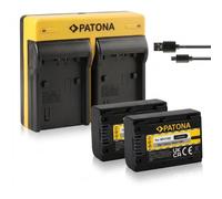 2x Batteria Patona + caricabatteria DUAL USB per Sony HDR-PJ30VE,HDR-PJ30V