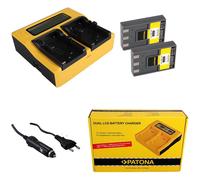2x Batteria Patona + caricabatteria Professionale LCD per Canon PowerShot S200