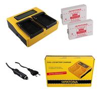 2x Batteria Patona + caricabatteria rapido DUAL LCD per Canon Legria Hf R26