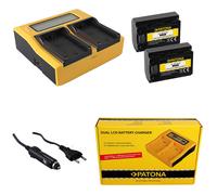 2x Batteria Patona + caricabatteria rapido DUAL LCD per Sony NP-FZ100