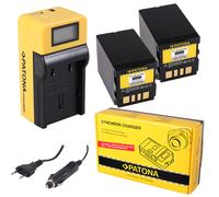 2x Batteria Patona + caricabatteria Synchron LCD USB per Jvc GR-D380,GR-D380E