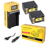 2x Batteria Patona + caricabatteria Synchron LCD USB per Jvc GZ-MG360BUS