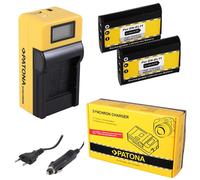 2x Batteria Patona + caricabatteria Synchron LCD USB per Pentax DLi-78,D-Li78