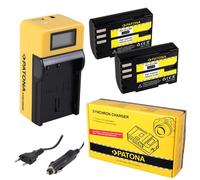 2x Batteria Patona + caricabatteria Synchron LCD USB per Pentax K-7 SLR,K7 DSLR
