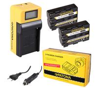 2x Batteria Patona + caricabatteria Synchron LCD USB per Sony NP-FM500H