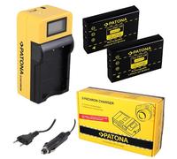2x Batteria Patona + Caricabatteria Synchron per Praktica DVC 5.6 FHD